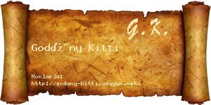 Godány Kitti névjegykártya